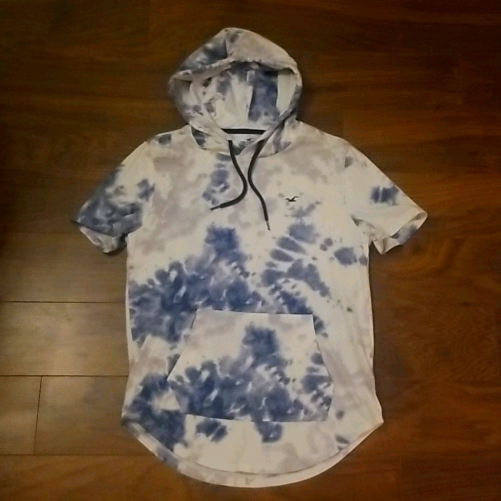 Hollister Tye-Dye Short Sleeve Hoodie Size Small